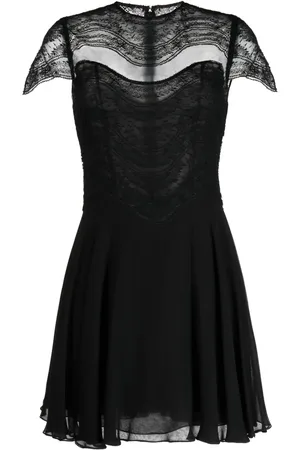 Costarellos Mangano silk georgette minidress