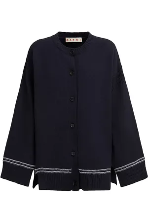 Marni Intarsia-knit logo cardigan
