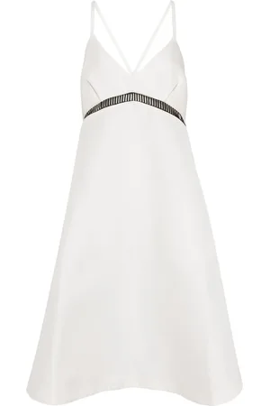 SACAI V-neck midi dress
