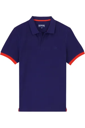 Vilebrequin Logo-embroidered organic cotton polo shirt