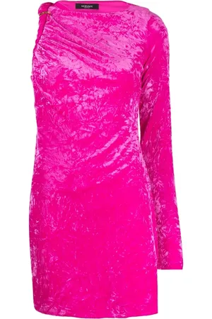 VERSACE Rolled velvet minidress