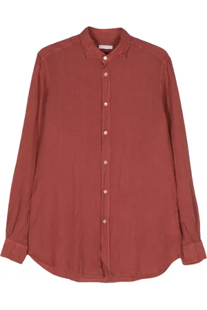 Boglioli Slub-texture linen shirt