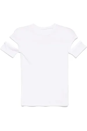Helmut Lang Slashed shrunken T-Shirt