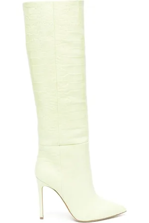 PARIS TEXAS 100mm crocodile-effect leather boots