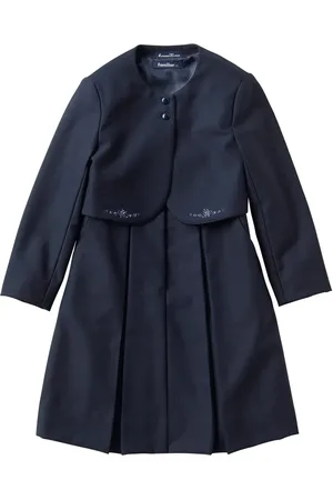 Familiar Embroidered pleated wool dress