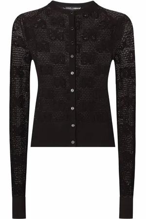 Dolce & Gabbana DG-logo lace-stitch cardigan