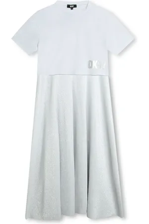 DKNY Logo-print layered dress