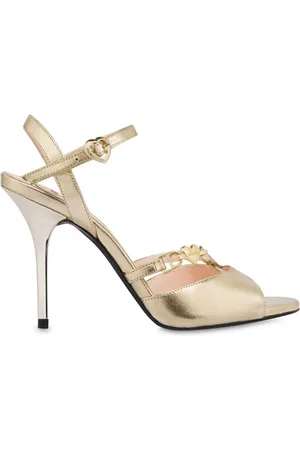 Moschino Logo-plaque leather sandals