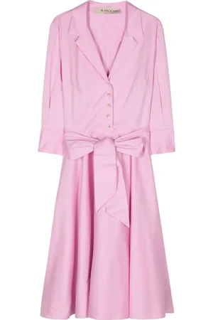BLANCA Allamanda poplin midi dress
