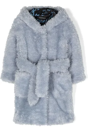 Emporio Armani Faux-fur belted trench coat