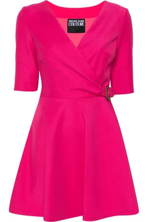 VERSACE Baroque-buckle mini dress