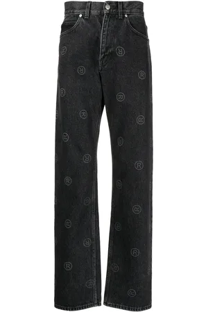 MARTINE ROSE Logo-print straight-leg jeans