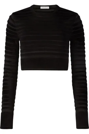 Nina Ricci Cropped top with tonal stripe