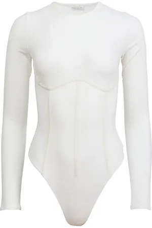 FLEUR DU MAL Organic cotton-blend bodysuit