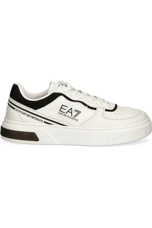 EA7 Logo-patch panelled sneakers