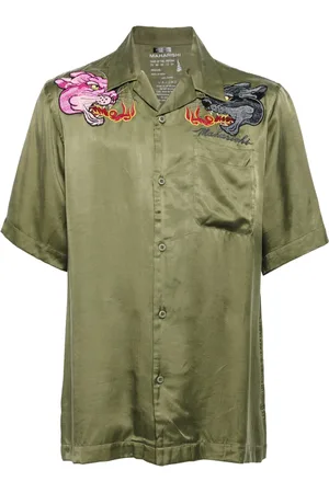 Maharishi Dual panthers camp collar shirt