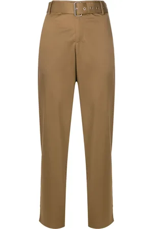 Uma Raquel Davidowicz Belted-waist straight-leg trousers