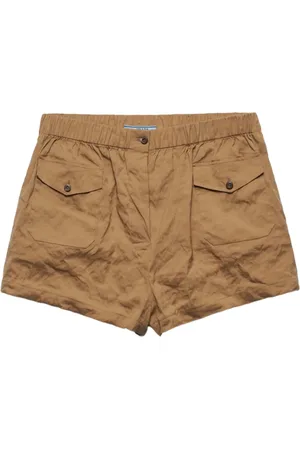 Prada Antiqued poplin shorts