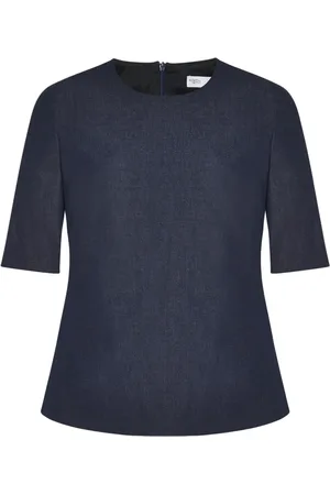 ROSETTA GETTY Crew-neck twill-weave T-shirt