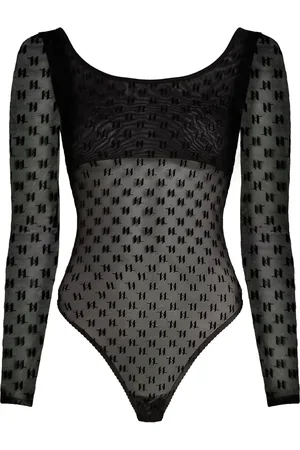 Karl Lagerfeld Monogram mesh bodysuit