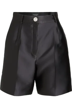 Giambattista Valli Pleated silk-satin tailored shorts