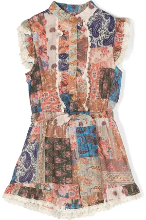 ZIMMERMANN Paisley-patchwork sleeveless shirt dress