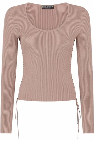 Dolce & Gabbana Lace-up ribbed jumper