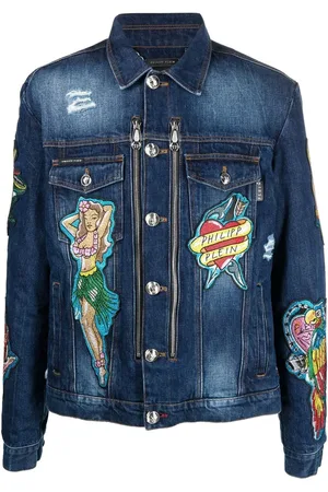 Philipp Plein Graphic-print denim jacket