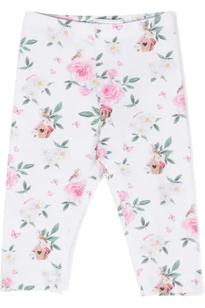 MONNALISA Floral-print jersey leggings