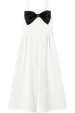 Twin-Set Bow-detail crepe jumpsuit