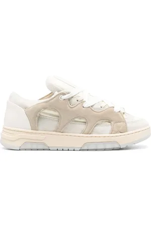 PAURA Panelled padded leather sneakers