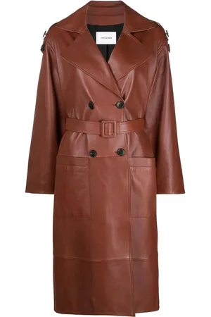 YVES SALOMON Oversized lambskin trench coat