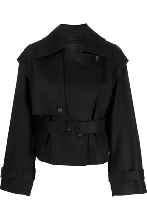 JNBY Open-back cropped trench coat