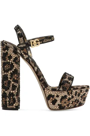 Dolce & Gabbana 105mm leopard-print platform sandals