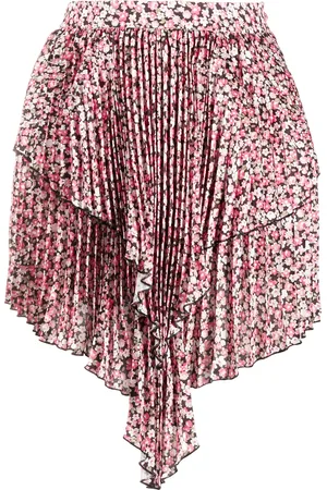 WANDERING Waterfall hem asymmetric mini skirt