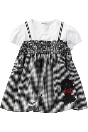 Familiar Layered gingham-check T-shirt