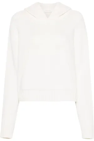 Palm Angels Curved logo knitted hoodie