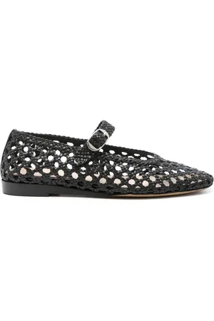 Le Monde Beryl Woven-leather ballerina shoes