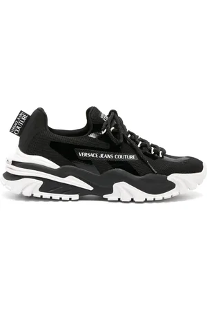 VERSACE Panelled lace-up sneakers