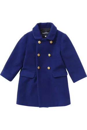 Familiar Double-breasted wool-blend coat