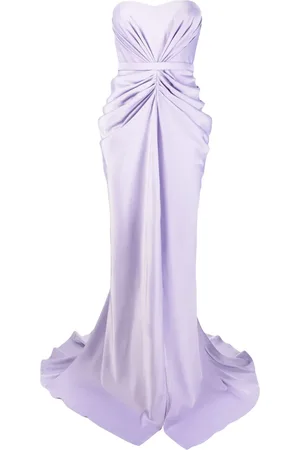 Ana Radu Ruched strapless gown