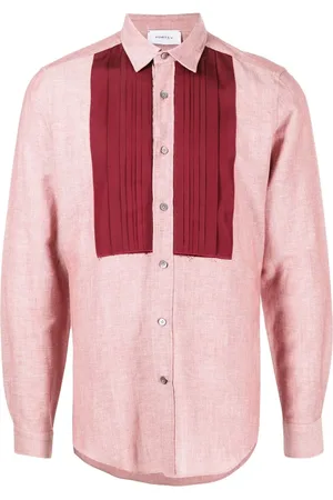 Ports V Two-tone long-sleeve shirt
