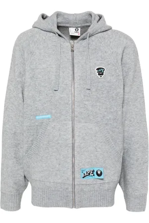 A Bathing Ape Moonface-logo zip-up cardigan