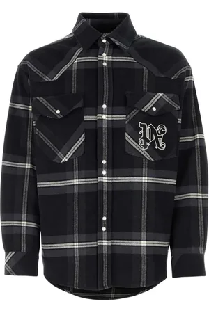 Palm Angels Checked cotton-flannel shirt jacket