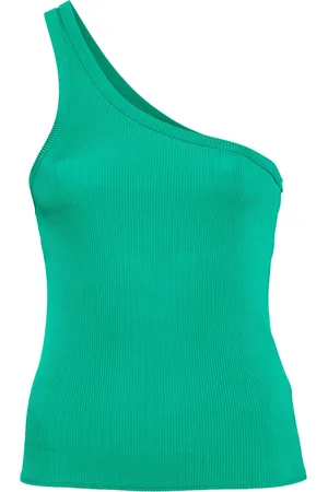 FORTE FORTE One-shoulder ribbed-knit tank top