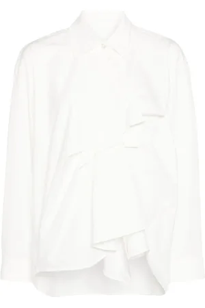 JNBY Gathered-detail cotton blouse