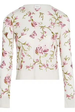Giambattista Valli Floral-intarsia sweater