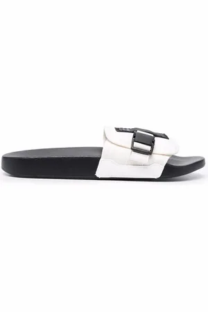 Alexander McQueen Logo-patch buckle slides