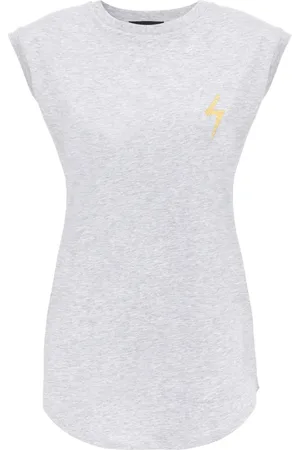 Giuseppe Zanotti Ursella Thunderbolt-embroidered cotton tank top