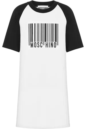 Moschino Barcode-print cotton minidress
